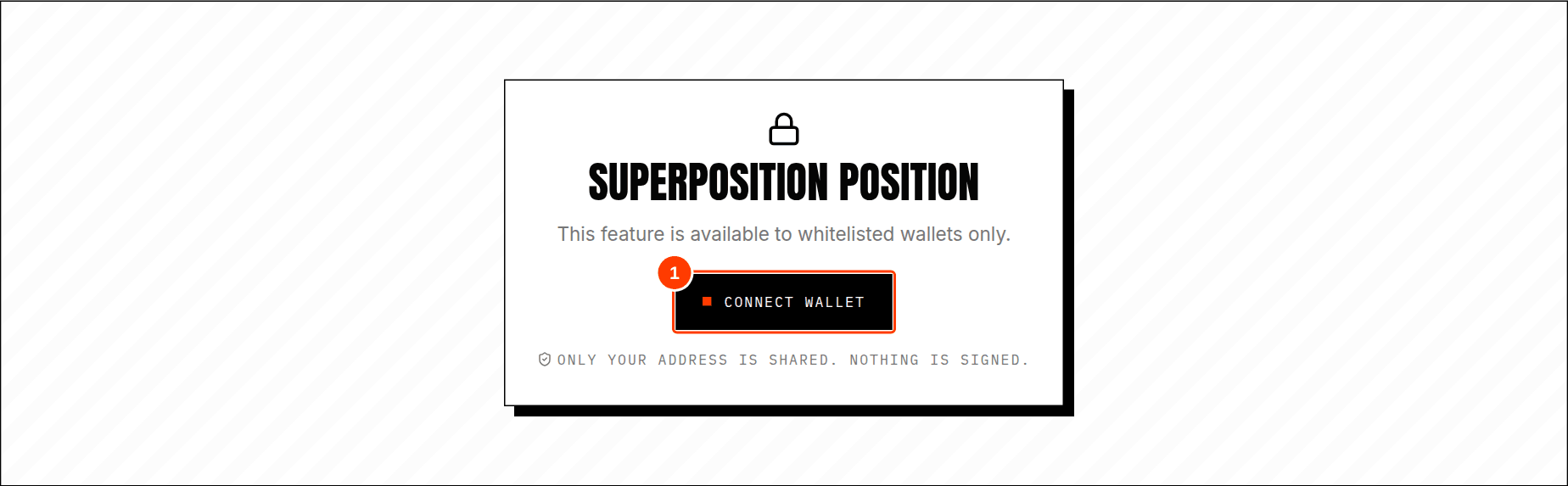 A locked tool asking to connect a wallet